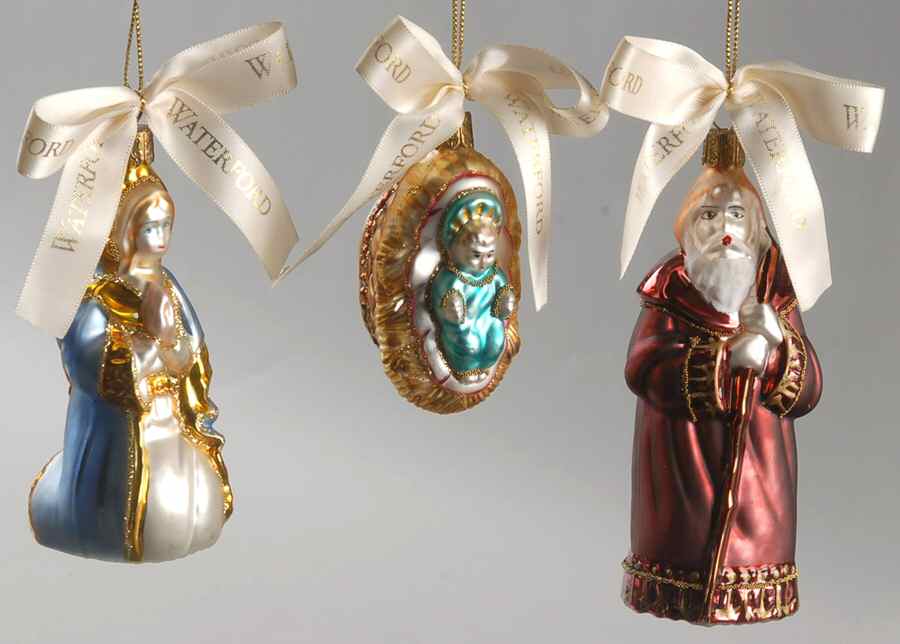 Nativity Series-Holiday Heirloom Holy Family Set Of 3 - With Box by Waterford Crystal-1