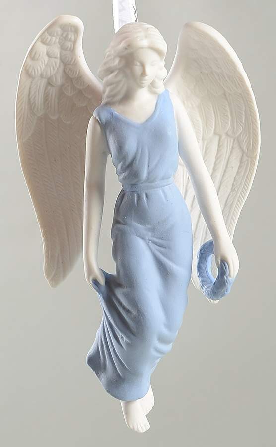 Angel Collection Angel With Wreath - Blue Dress - Boxed by Wedgwood-1