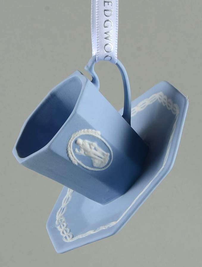 Iconic Collection Teacup And Saucer - Blue - No Box by Wedgwood-1