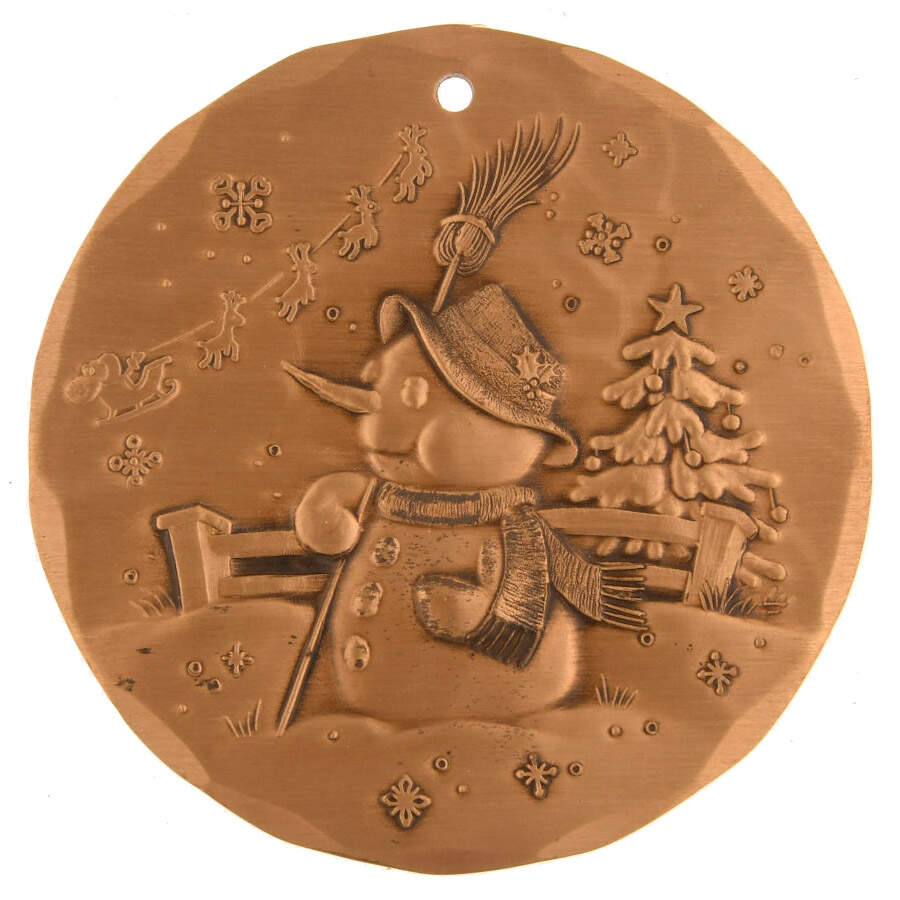 Annual Bronze Ornaments Snowman - No Box by Wendell August-1