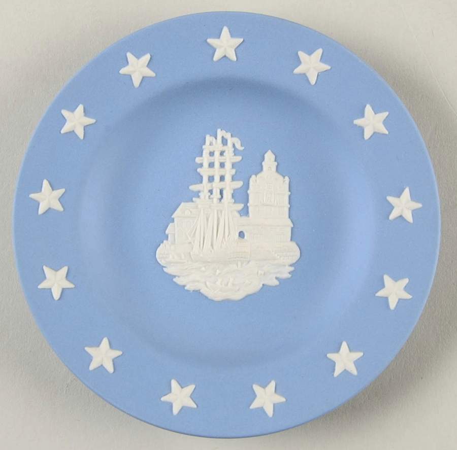 Bicentennial Miniature Plate Boston Tea Party - No Box by Wedgwood-1