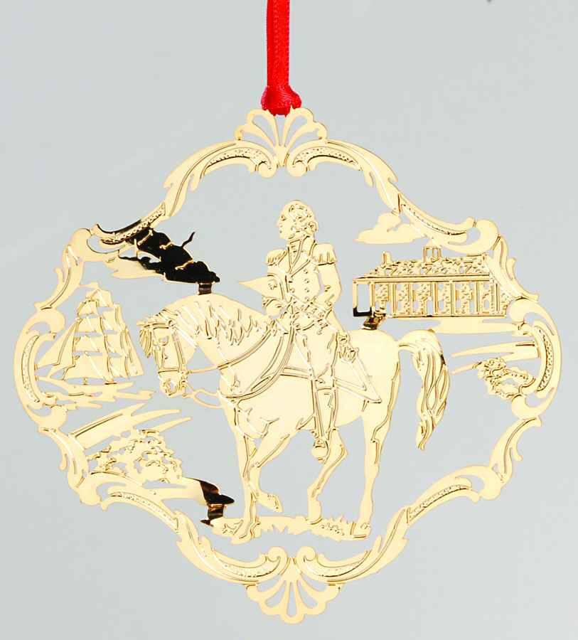 Mount Vernon Annual Christmas Ornament George Washington On Horseback - Boxed by Mount Vernon-1