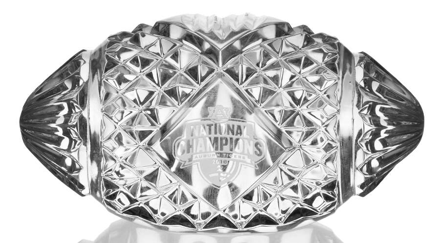 BCS Championship Paperweights Auburn Tigers-Football - No Box by Waterford Crystal-1