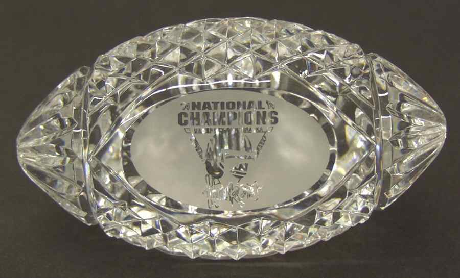 BCS Championship Paperweights Nebraska-Style One - No Box by Waterford Crystal-1