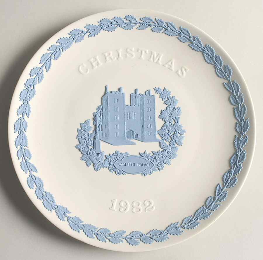 Special Edition Christmas Plate Lambeth Palace-Blue On White - No Box by Wedgwood-1