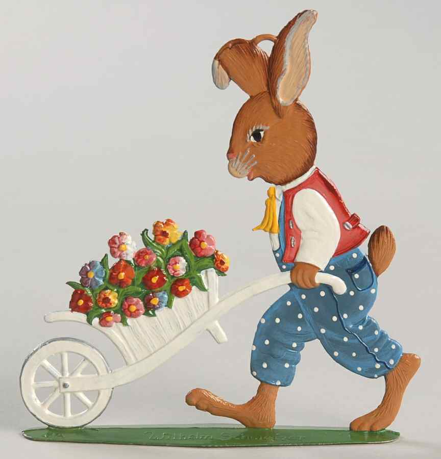 Easter Bunnies Bunny Pushing Cart - Boxed by Wilhelm Schweizer-1