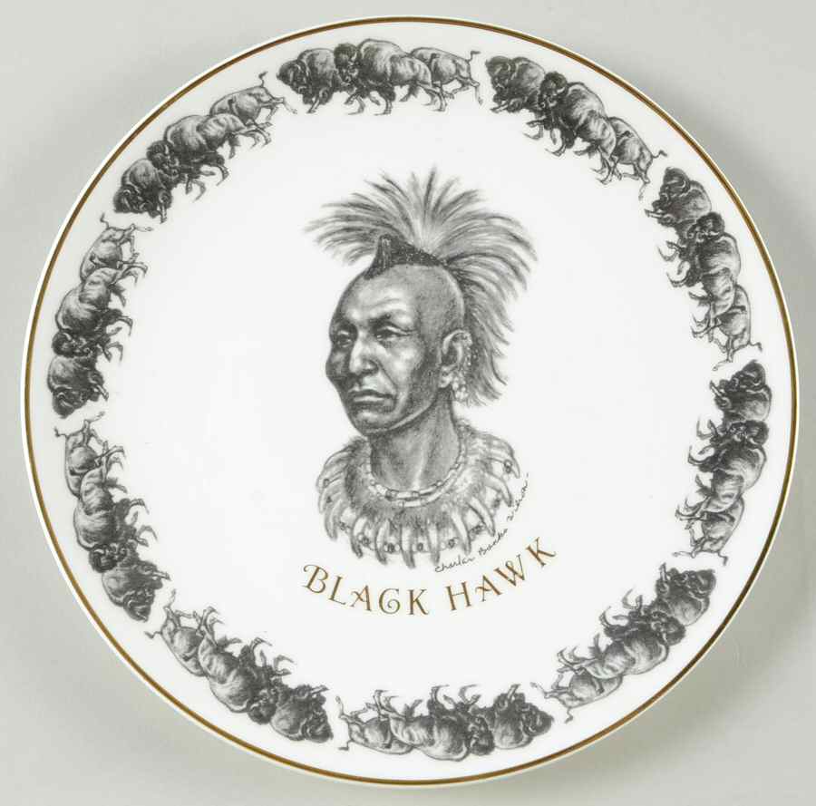 The First Americans Chief Black Hawk - With Box by Wedgwood-1