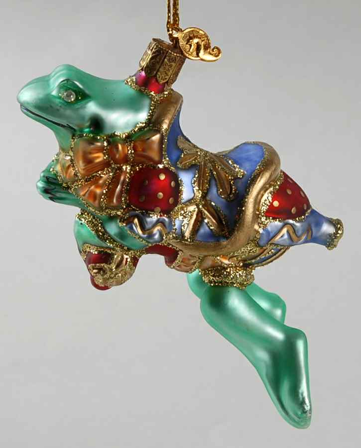 Carousel-Miniatures-Blown Glass Carousel Frog - No Box by Waterford China-1