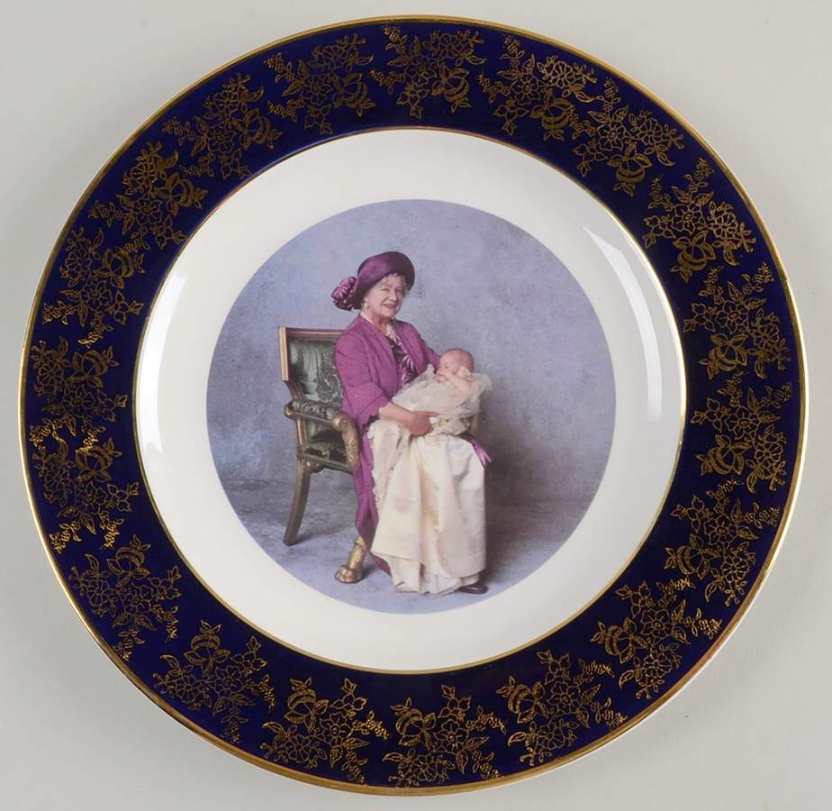 Royalty Commemoratives Queen Mother & Prince Henry Portait Plat - No Box by JH Weatherby-1