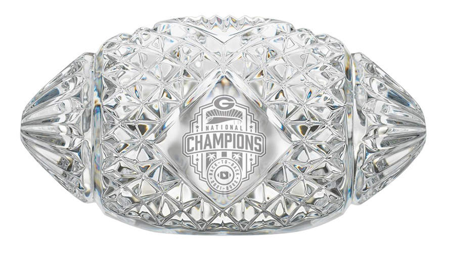 National Championship Football Georgia Bulldogs - Boxed by Waterford Crystal-1