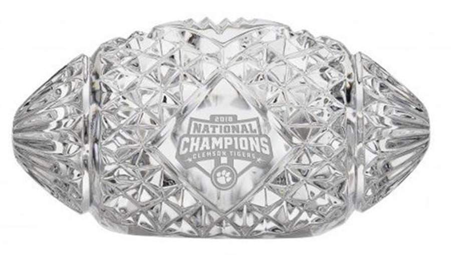 National Championship Football Clemson Tigers - Boxed by Waterford Crystal-1