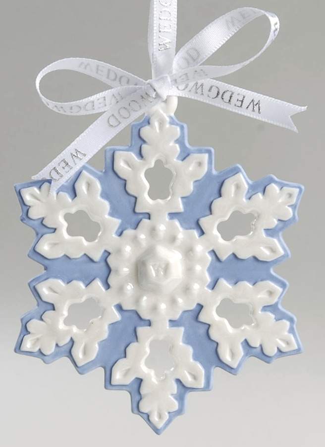Snowflake Collection Blue & White Luster Snowflake - Boxed by Wedgwood-1