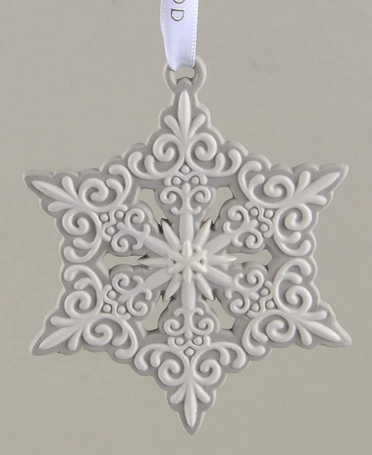 Snowflake Collection Peirced Snowflake-Grey - Boxed by Wedgwood-1