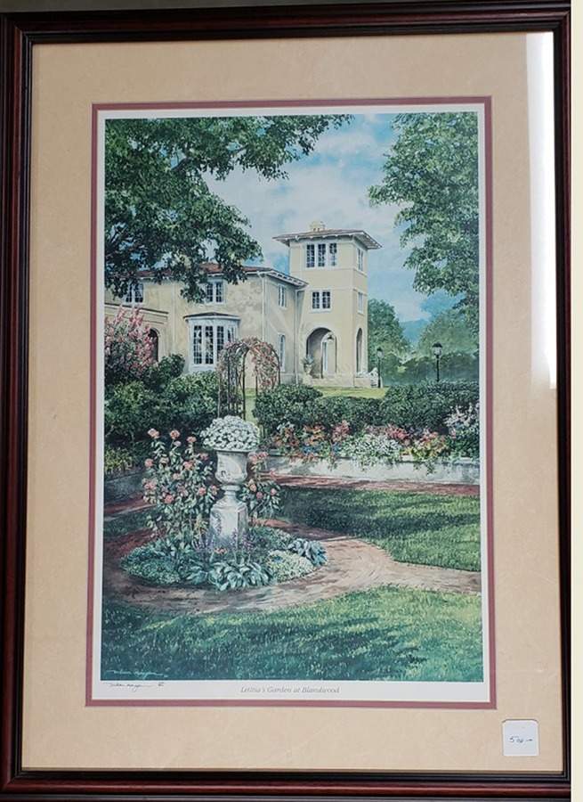 William Mangum Prints Letitia's Garden At Blandwood-Framed - No Box by William Mangum-1