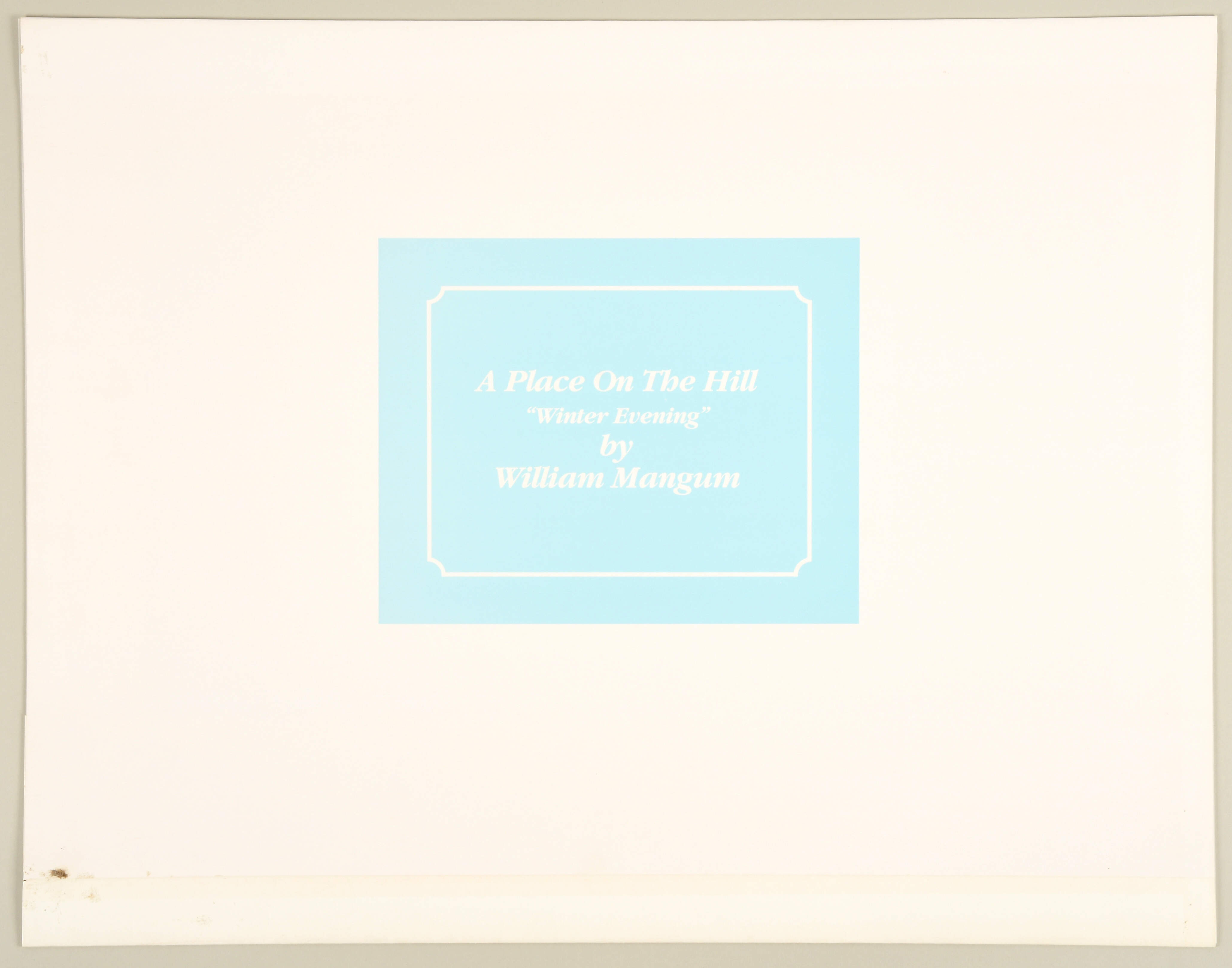 William Mangum Prints A Place On The Hill-Winter Evening - Boxed by William Mangum-2
