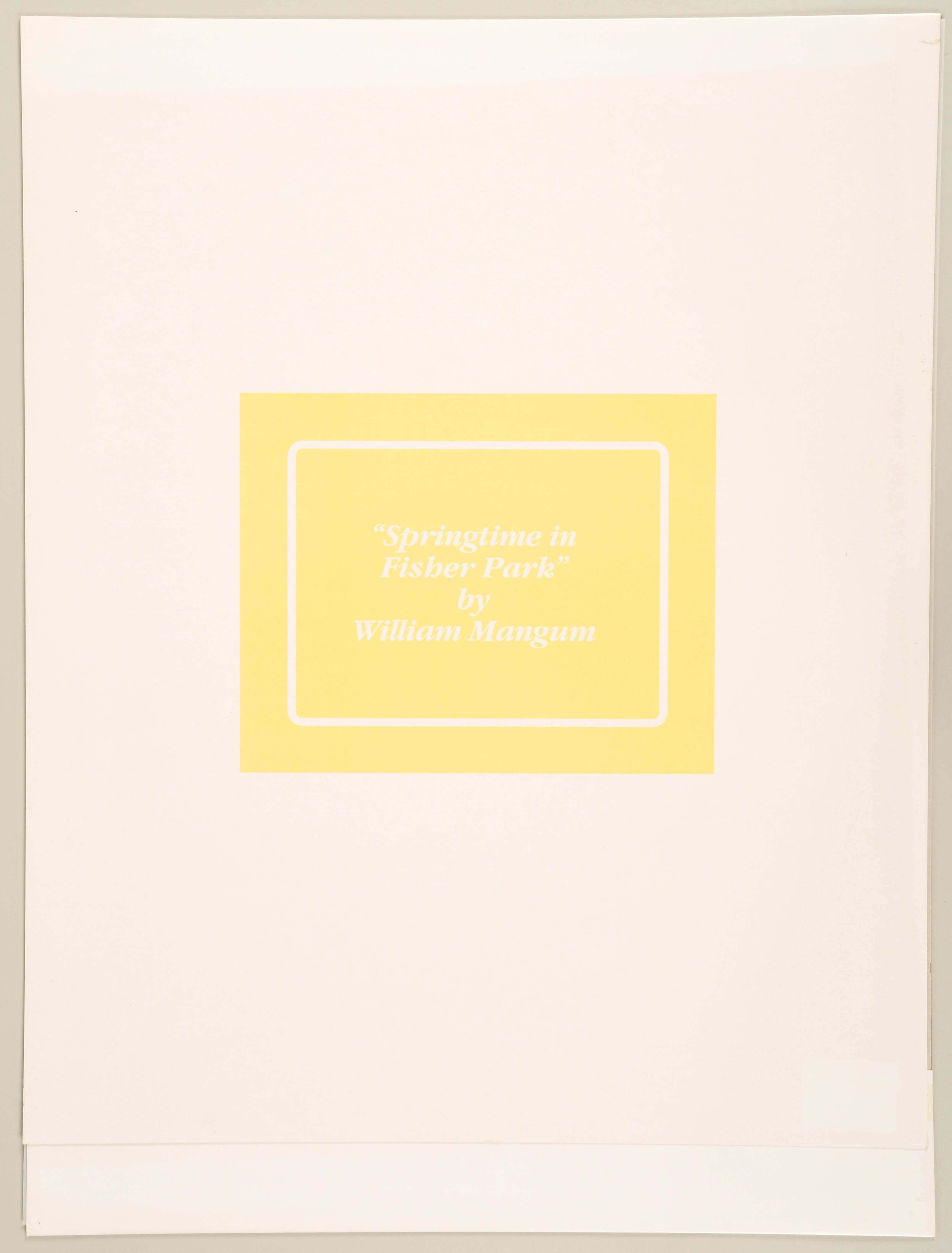 William Mangum Prints Springtime In Fisher Park - Boxed by William Mangum-3
