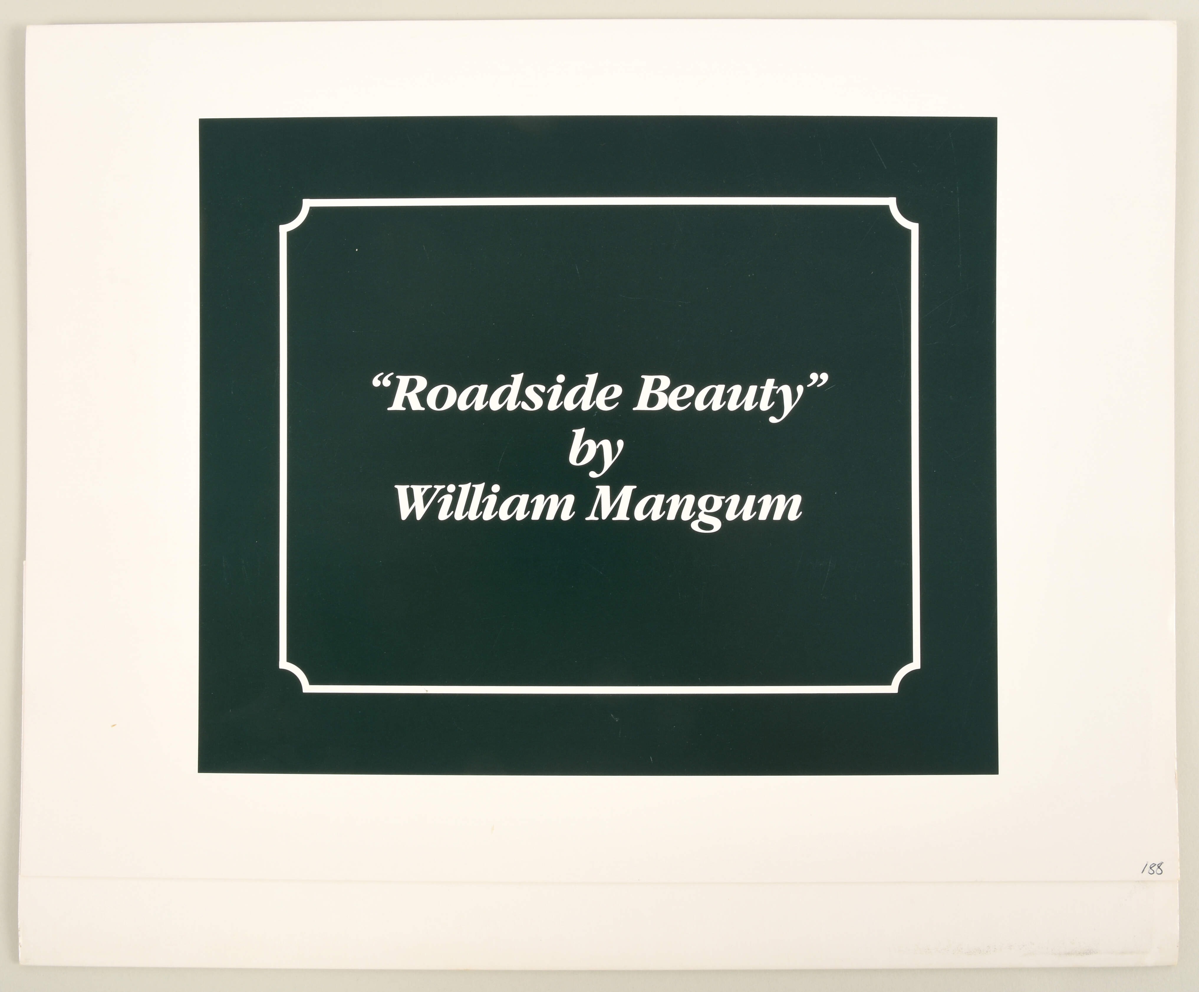William Mangum Prints Roadside Beauty - With Box by William Mangum-3