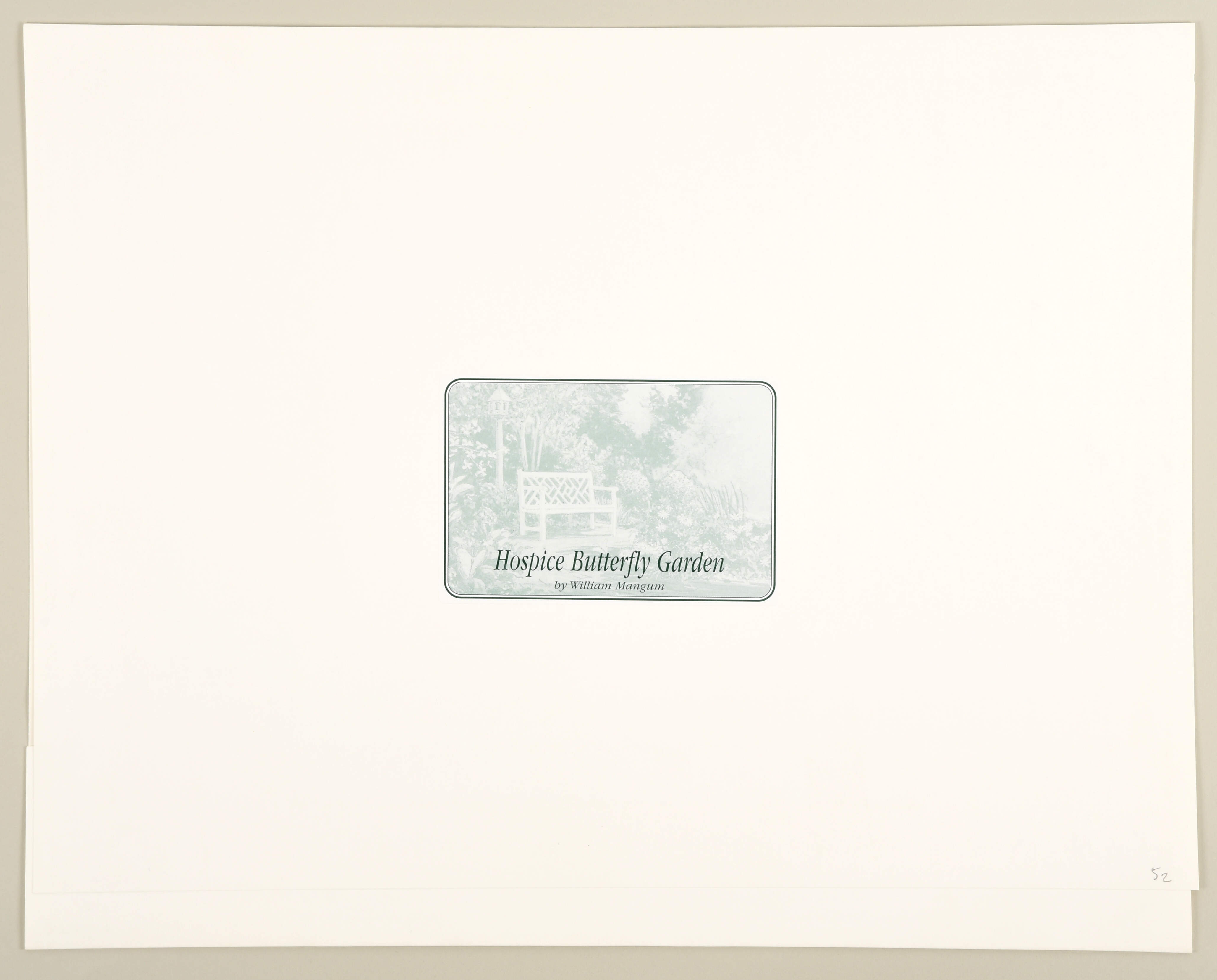 William Mangum Prints Hospice Butterfly Garden W/ Stamp - Boxed by William Mangum-3