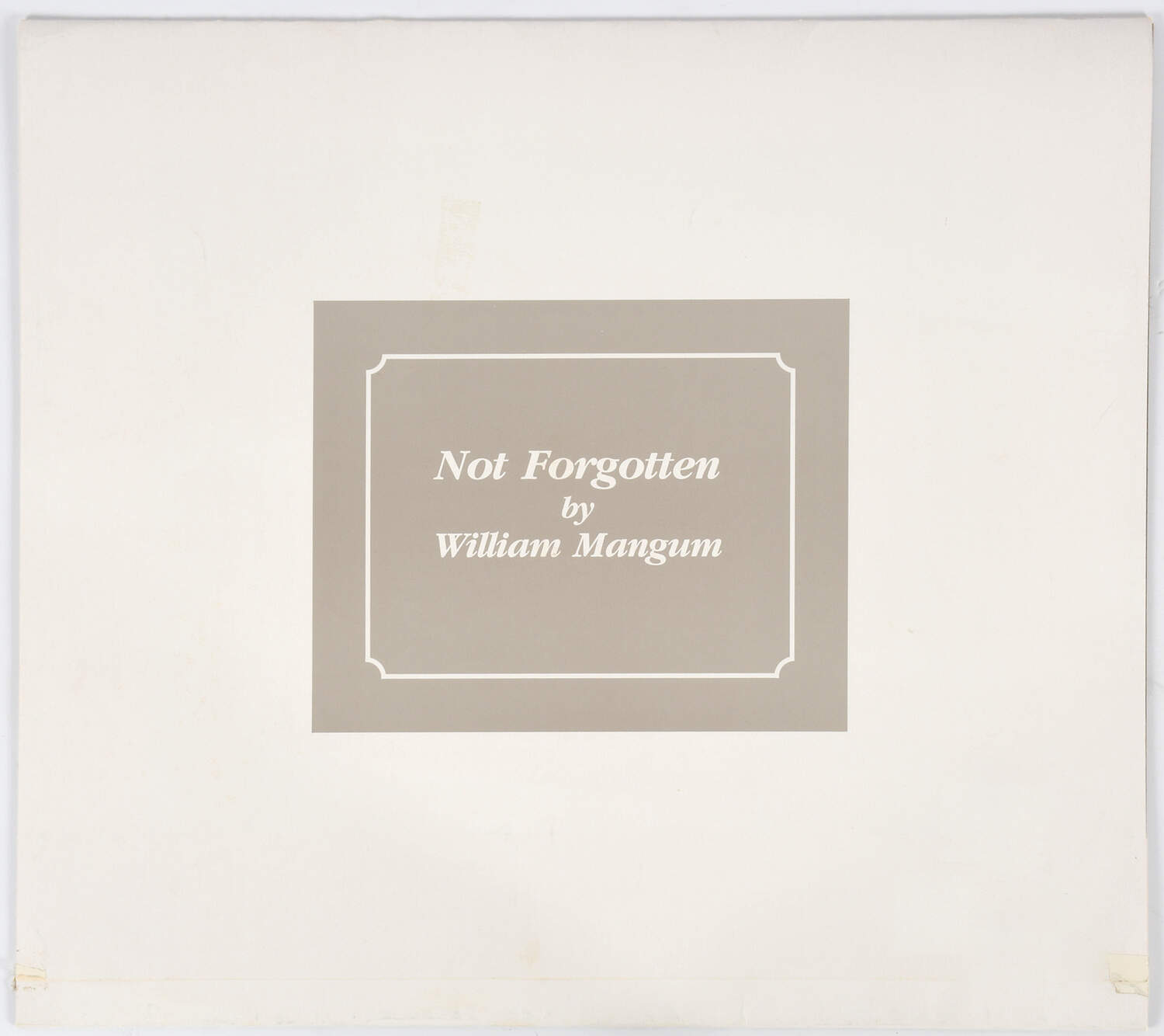 William Mangum Prints Not Forgotten - Boxed by William Mangum-2
