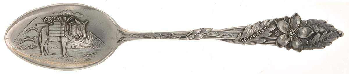 Colorado Columbine Souvenir Spoons Colorado-Donkey In Bowl - No Box by Watson-1