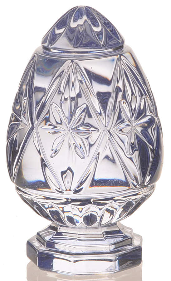 Waterford Marquis Paperweight Blue Egg On Pedestal - Boxed by Waterford Crystal-1