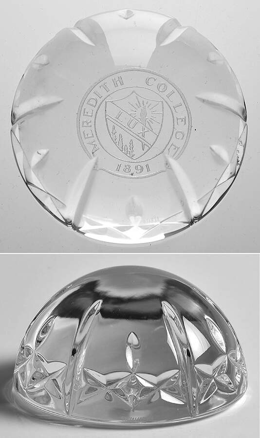 Waterford Marquis Paperweight Meredith College - No Box by Waterford Crystal-1