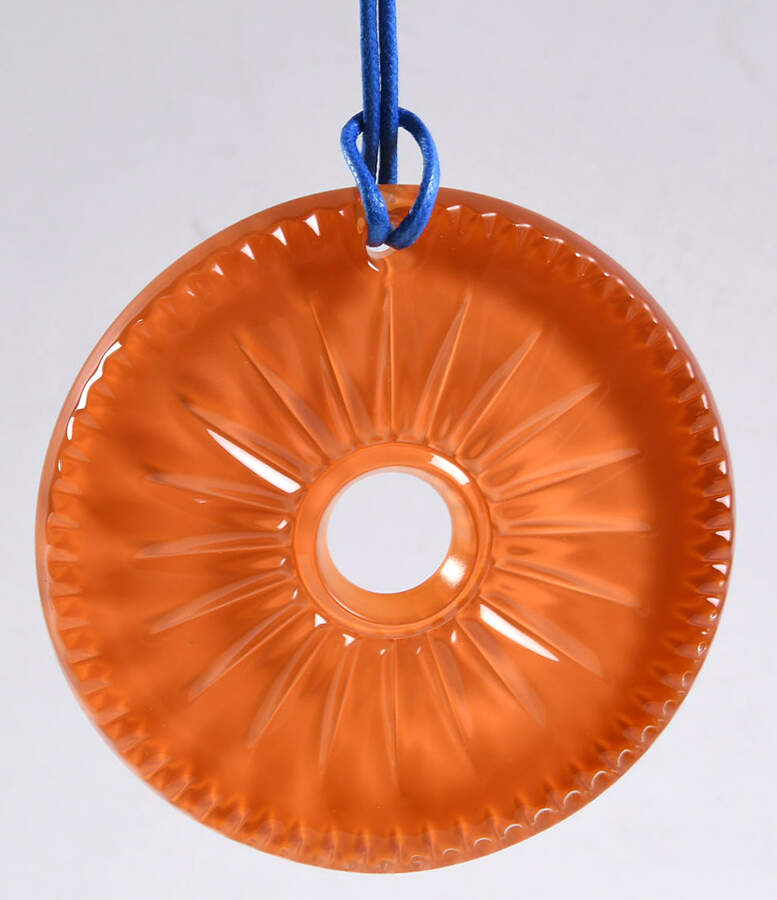 New Year Annual Keepsake Ornament 2025-Firework Orange Disc - Boxed by Waterford Crystal-1