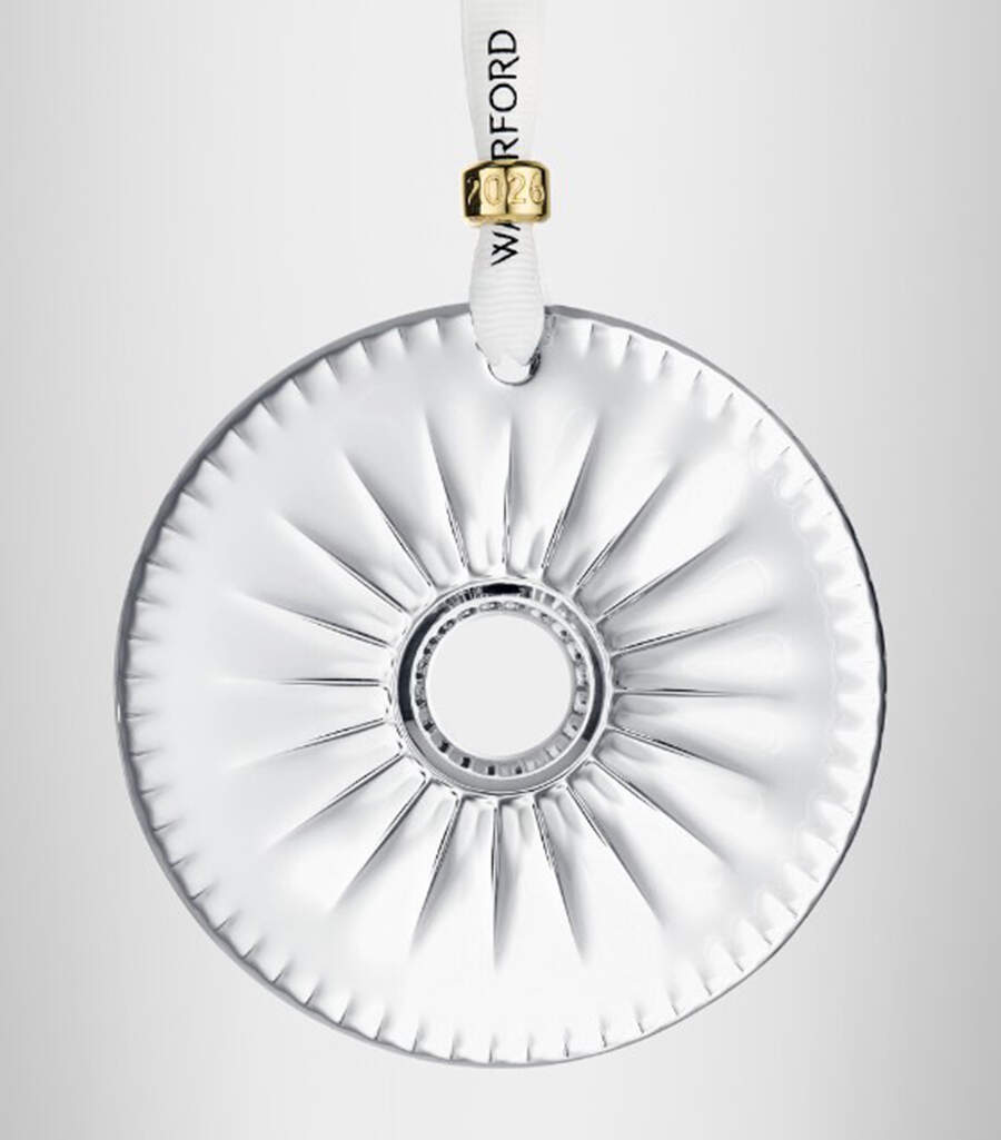 New Year Annual Keepsake Ornament 2026- Firework Clear Disc - No Box by Waterford Crystal-1