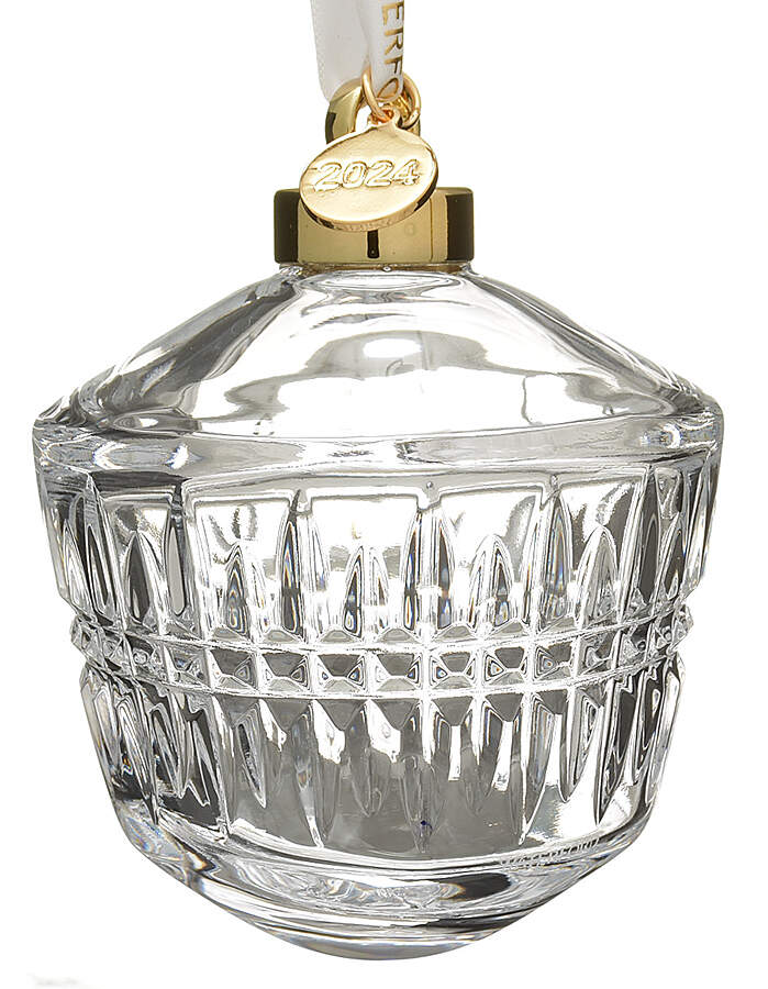 New Year  Annual Bauble Ornament 2024-Clear - With Box by Waterford Crystal-1
