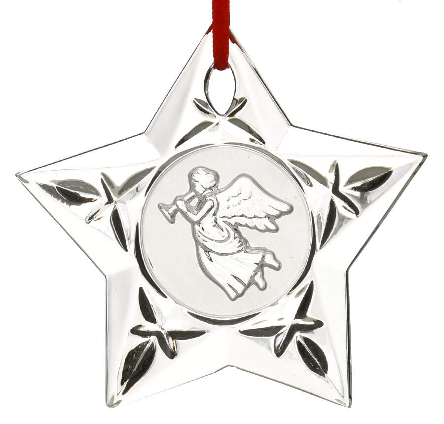 WMF Christmas Ornament Angel Blowing Horn - With Box by WMF Crystal-1