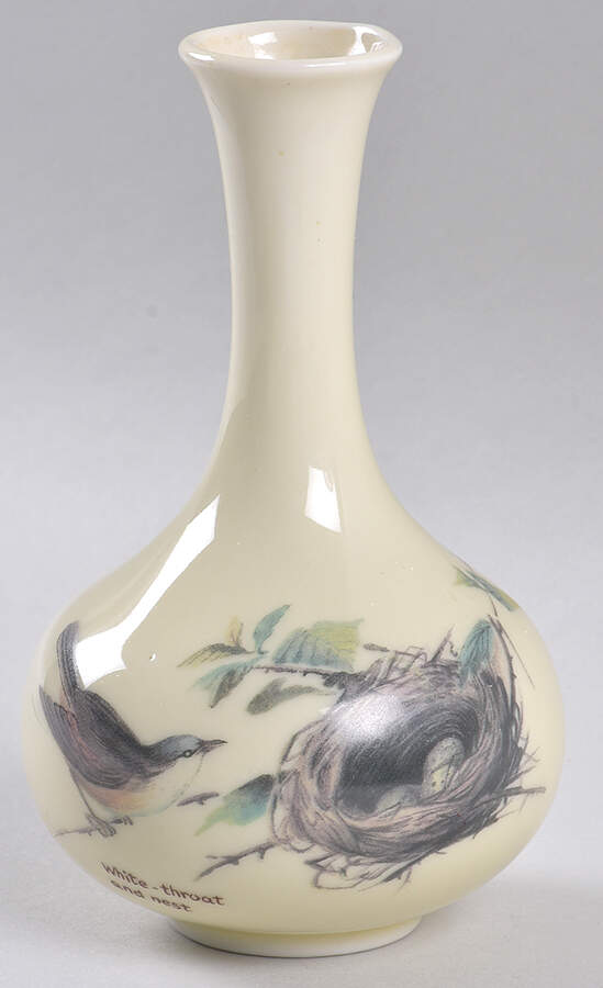 Country Diary Collection White-Throat & Nest-Bud Vase - No Box by Webb & Bower-1