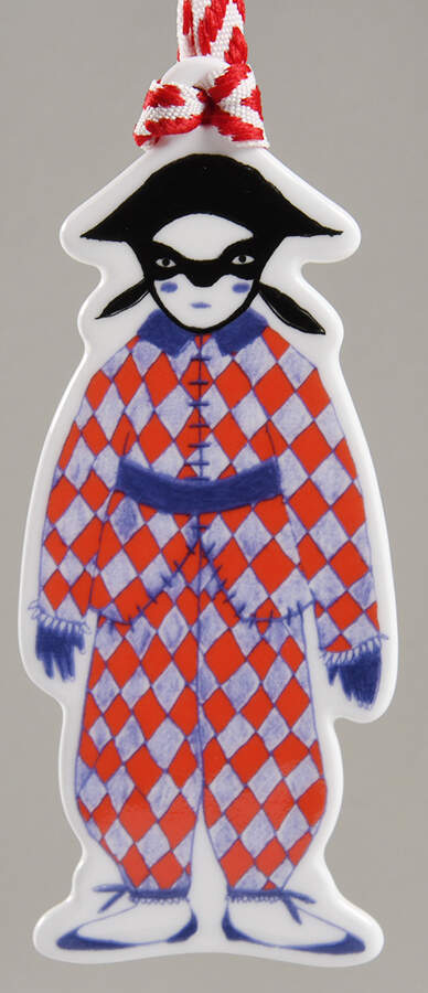 Nutcracker Theater Advent Calendar Harlequin Ornament - No Box by Wedgwood-1