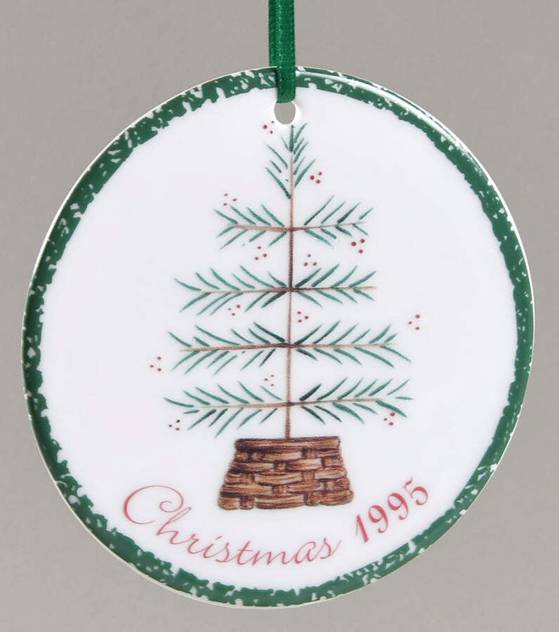 Miniature Plate Ornaments Feather Tree 1995 - No Box by Workshop Gerald Henn-1