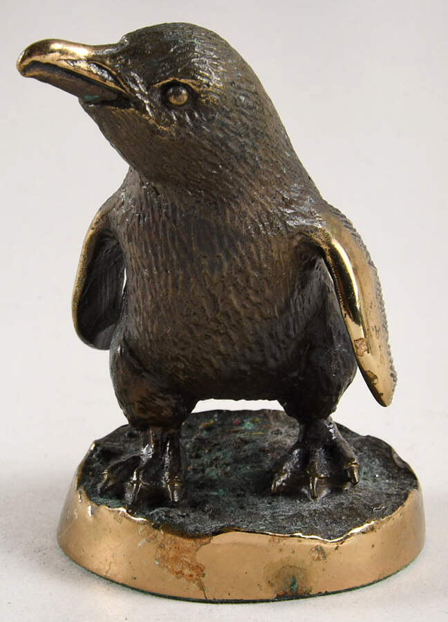 Wentorf Bronze Sculptures Penguin On A Base - With Box by Wentorf-1