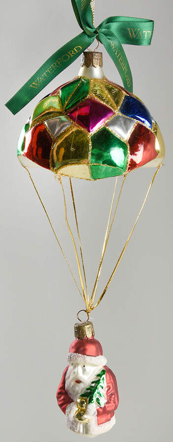 Holiday Heirloom Santa Ornaments Santa's Yuletide Balloon Ride - Boxed by Waterford Crystal-1