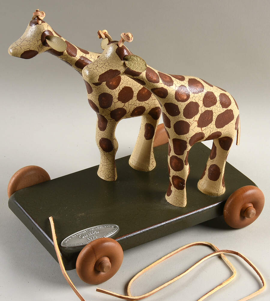 Annual Noah's Ark Pull-Toy Series Giraffes - No Box by Workshop Gerald Henn-1