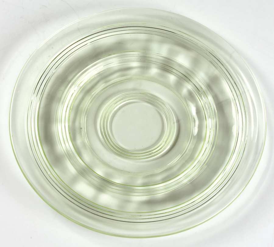 Banded Rings Green Bread & Butter Plate by Anchor Hocking-1