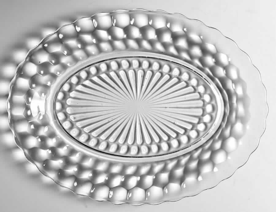 Bubble Clear 12" Oval Platter by Anchor Hocking-1