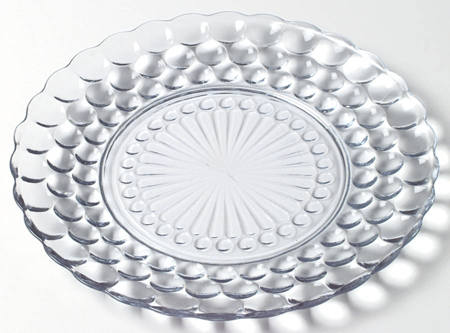 Bubble Blue Dinner Plate by Anchor Hocking-1