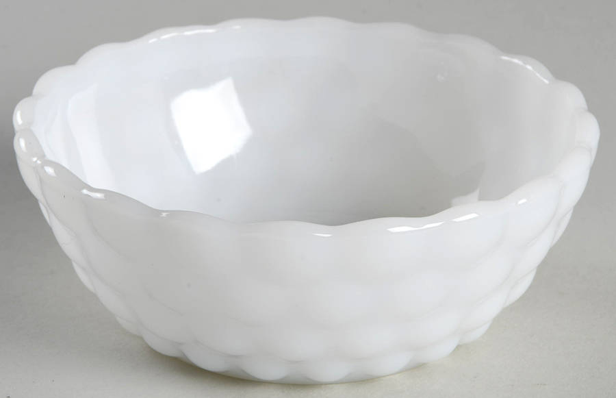 Bubble Milk Glass Small Dessert Bowl by Anchor Hocking-1