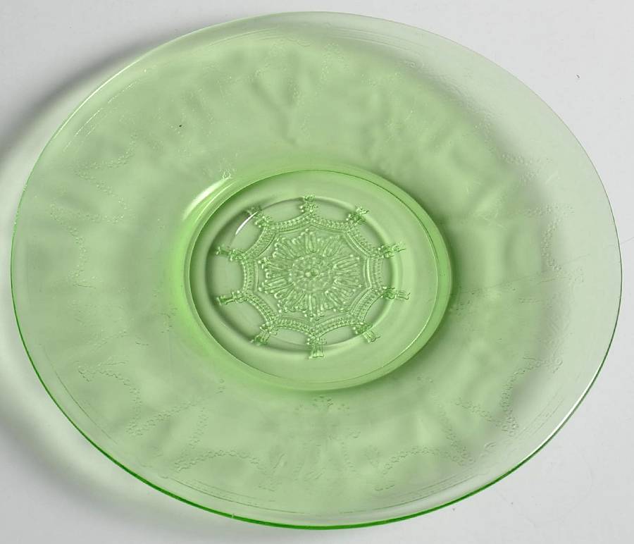 Cameo Green Saucer with Cup Ring by Anchor Hocking-1
