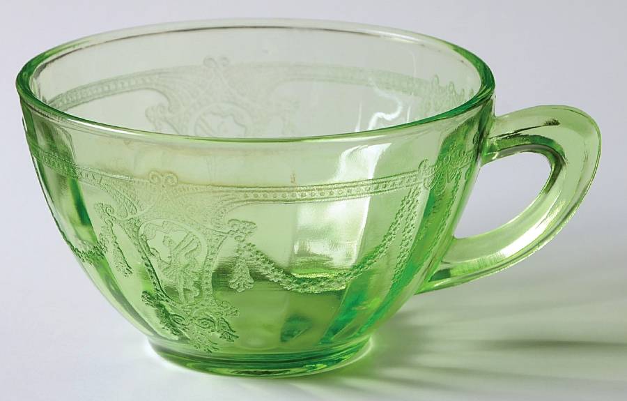 Cameo Green Plain Handle Cup Only by Anchor Hocking-1