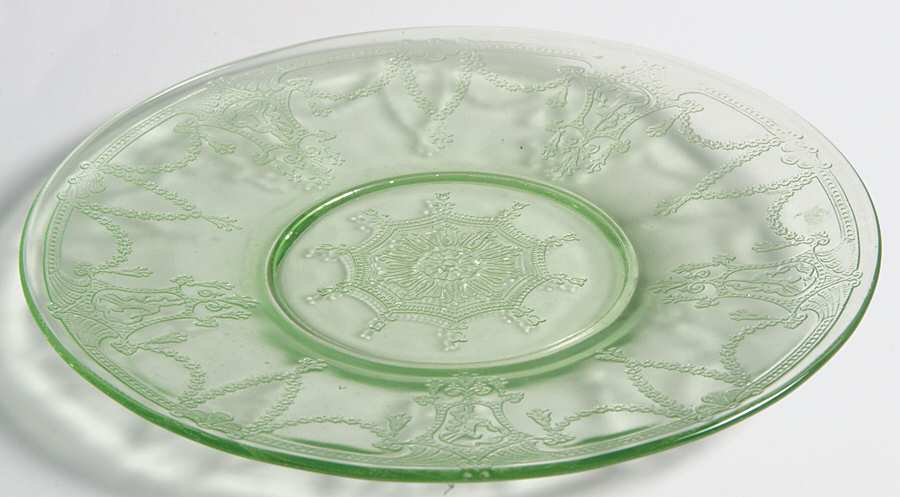 Cameo Green Bread and Butter/Saucer Plate by Anchor Hocking-1