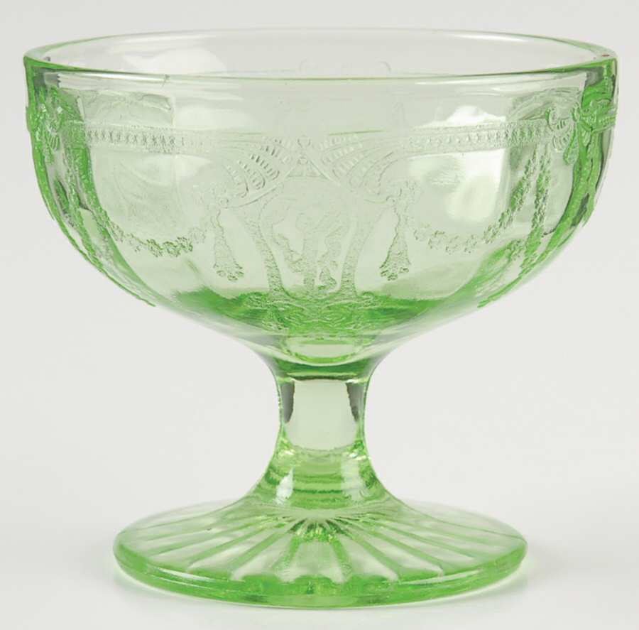 Cameo Green Low Sherbet by Anchor Hocking-1