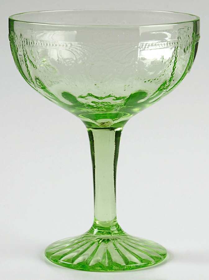 Cameo Green Champagne/Tall Sherbet by Anchor Hocking-1