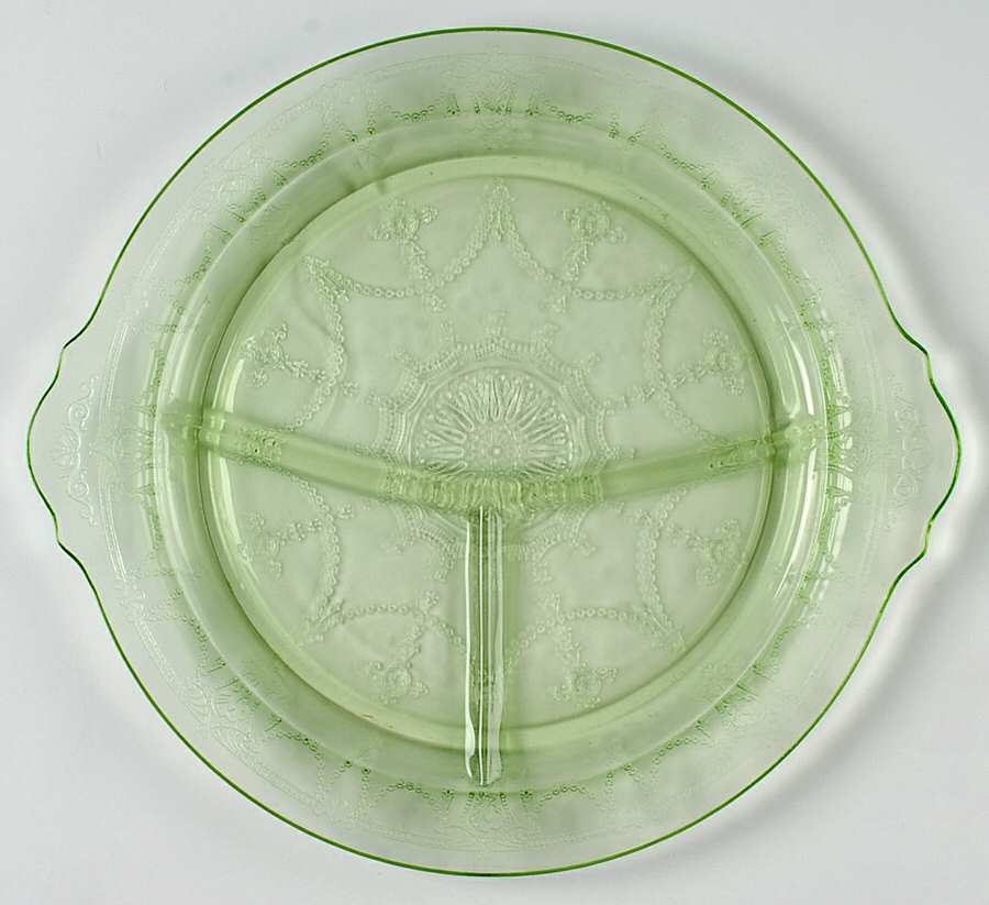 Cameo Green Handled Grill Plate by Anchor Hocking-1