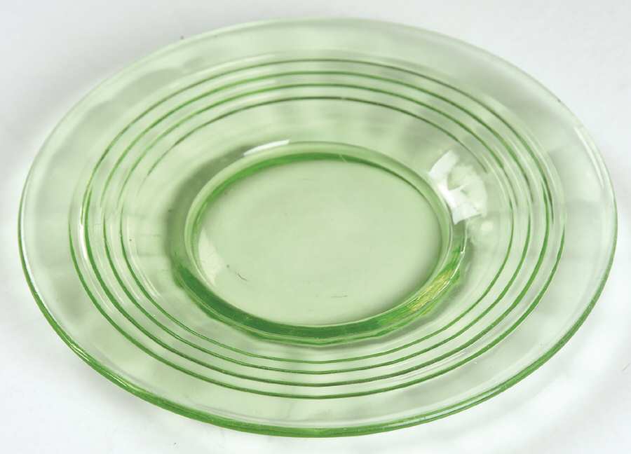 Circle Green Bread & Butter Plate by Anchor Hocking-1