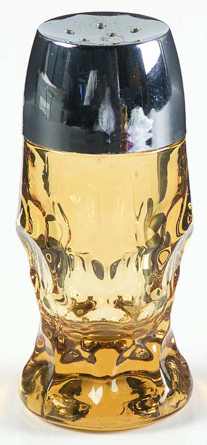 Georgian Amber (Topaz) Shaker & Plastic Lid by Anchor Hocking-1