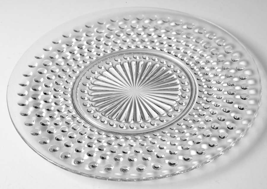 Hobnail Clear Luncheon Plate by Anchor Hocking-1