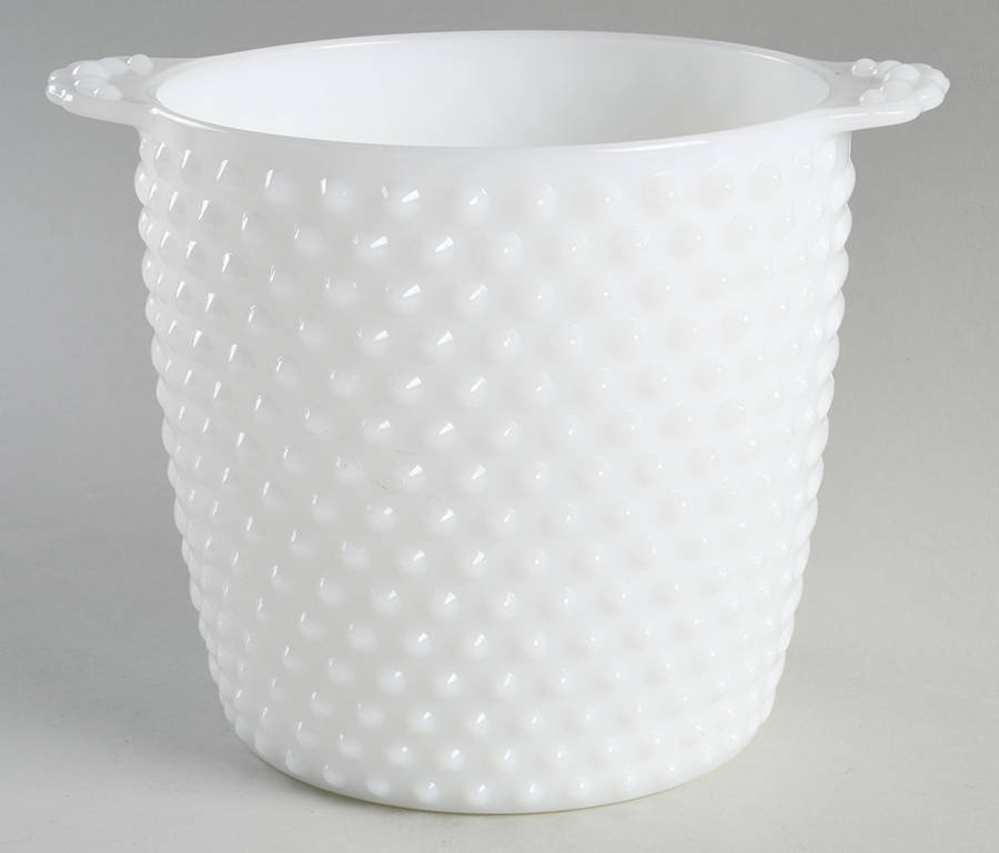 Hobnail Milk Glass Cookie Jar No Lid by Anchor Hocking-1